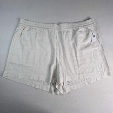 Old Navy Womens XXL High-Rise Linen-Blend Shorts White 3.5" Inseam NWT
