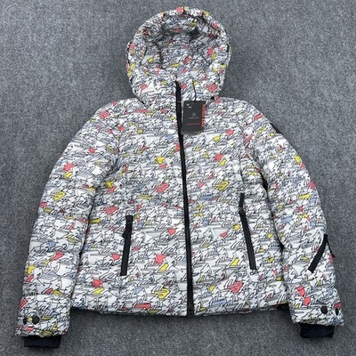 NEW Bogner Fire + Ice Saelly 2 Down Jacket Women's 8 Medium Skier All Over Print