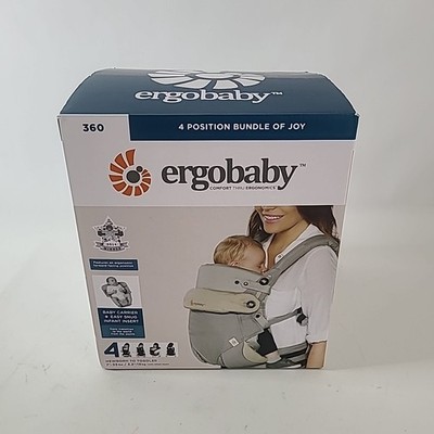 ERGOBABY Four Position 360 Baby Carrier Easy Snug Infant Insert Grey 7-33 lbs