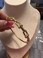 17mm Hardware Bracelet In 925 Silver Gold Plated Bracelet