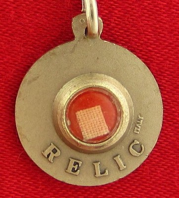 Vintage SAINT JOHN NEUMANN Relic Medal 3RD CLASS Religious Touch Relic Cloth