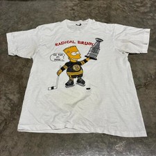 Vintage Boston Bruins Hockey cartoon Bart Simpson Shirt VK09450