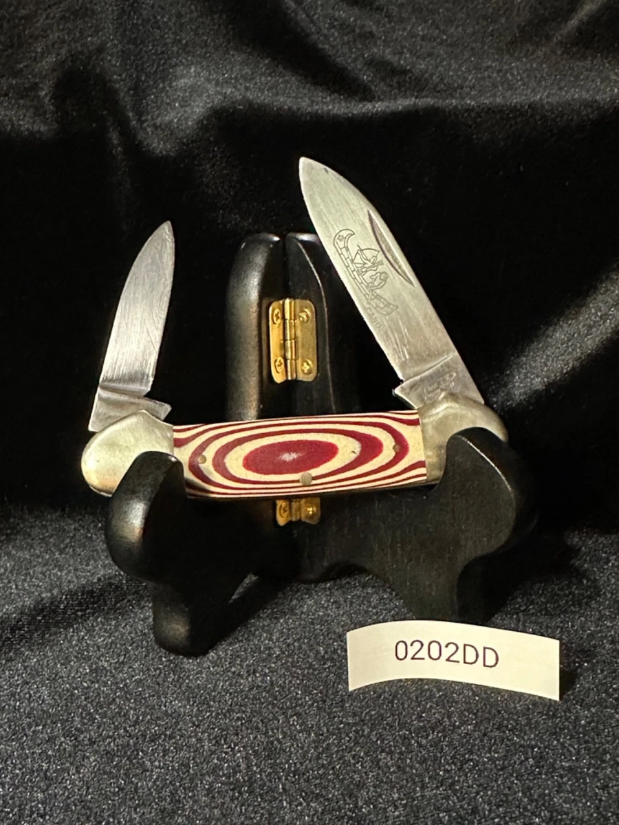 希少・日本製 ヴィンテージナイフ 赤染ハンドル 2刃 FROST CUTLERY FROST CUTLERY Pocket Knife BARRACUDA Wood Handle 4.5
