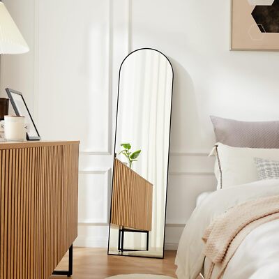 59'' Arched Full Length Mirror Standing Hanging/Leaning Wall Alloy Frame Mirror
