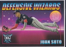 JUAN SOTO Topps Big League DEFENSIVE WIZARDS INSERT Baseball Card Nats YANKEES!