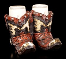 Sale E Pepe Pepiera - Wilder Westen Stivali - Western Spezie Tavolo Decorazione