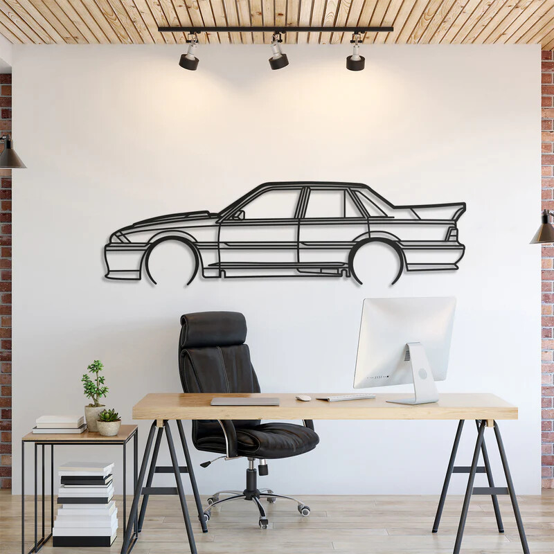 Wall Art Home Decor 3D Acrylic Metal Car Auto Poster USA Silhouette 1988 HSV VL