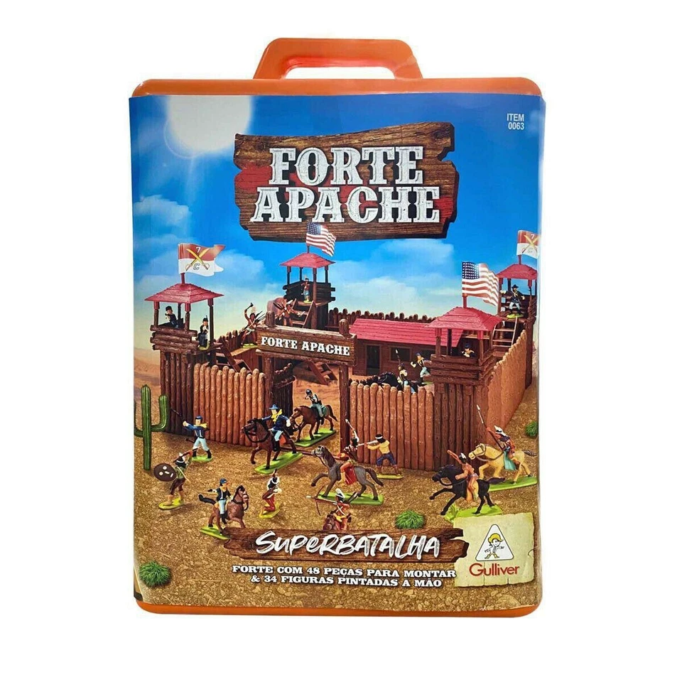 Fort Apache Vintage Old West Cowboy Indian Figures Super Battle Playset Marx - Image 4 of 4