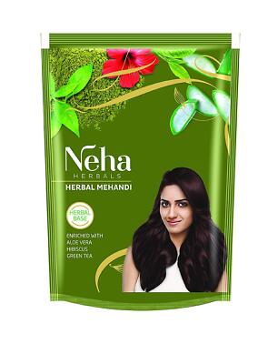 NEHA HERBAL MEHANDI Enriched With ALOE VERA, HIBISCUS, GREEN TEA (500 gram Pack)