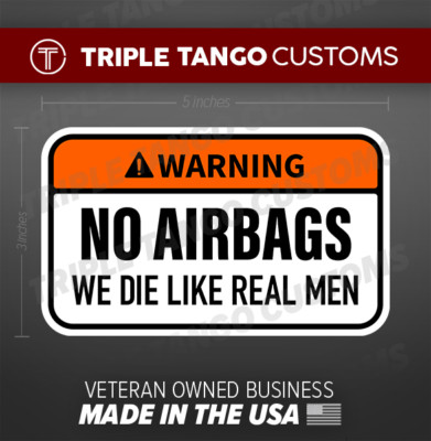 Decus Adesivo NO AIRBAG JDM Style: Made In Germany, Rimovibile, Antigraffio, 13x10cm (Scegli Il Colore)