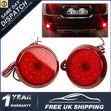 68mm Round Car Brake Tail Fog Light Red LED Trailer Truck Van Bus Motorcycle 12V
