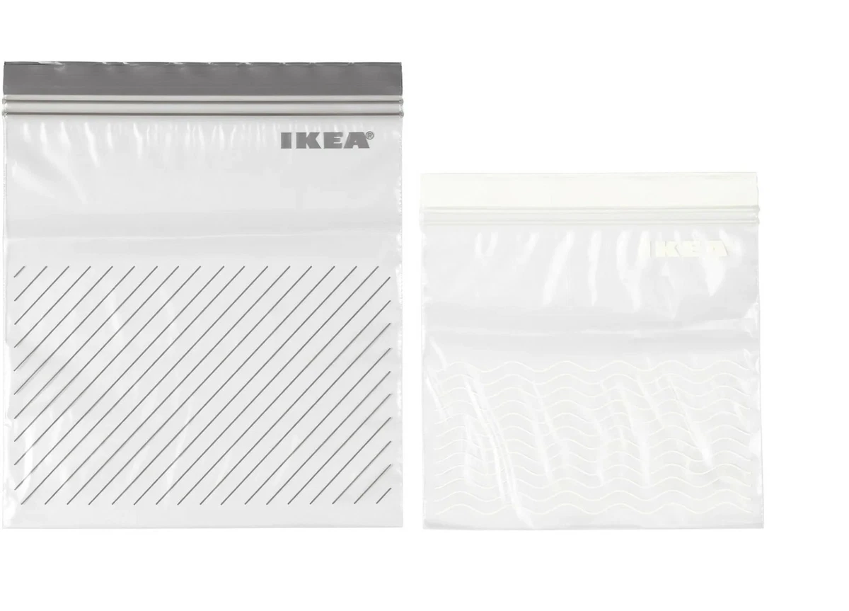 IKEA ISTAD Bio Plastic Ziplock Resealable Food Sandwich Freezer