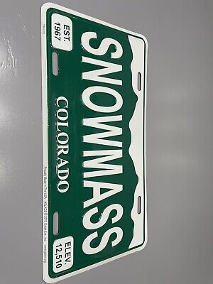 Snowmass Colorado Background Novelty Metal License Plate