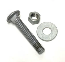 3/8-16 X 3 Carriage Bolts Hot Dipped Galvanized With Washers & Nuts 