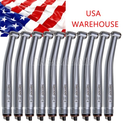 10 Dental NSK Style High Speed Handpiece 4 HOLE Push Button