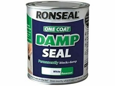 Image of Ronseal One Coat Damp Seal White Paint Permanently Covers & Blocks - 750ml 2.5L