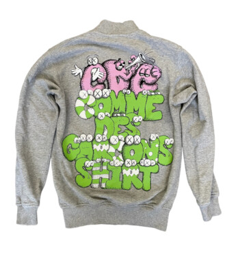 Comme Des Garcons KAWS Shirt Jacket CDG Gray Green Pink Comme Des Garcons KAWS Shirt Jacket CDG Gray Green Pink