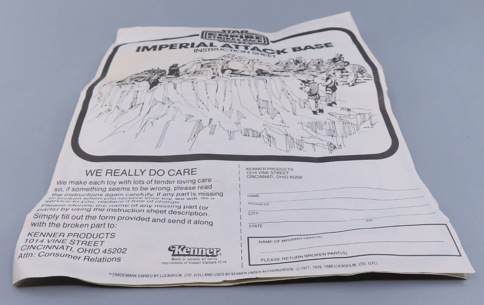 Vintage Star Wars Imperial Attack Base Instruções Originais 1980 Kenner - Imagem 4 de 4