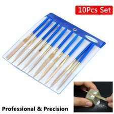 10Pcs Diamond Needle Files Set Crafts Jewellery Shaping 5x180mm 4x160mm 3×140mm