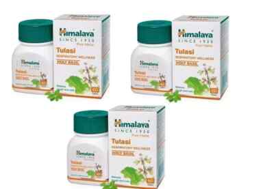 Himalaya Tulasi Tablets   180 Tablets (3 x 60) for Cough and Cold Relief