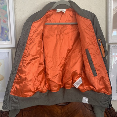 G-Star Marc Newson Military Bomber Jacket RARE Nylon Gray Olive Drab M MEDIUM - Picture 4 of 11