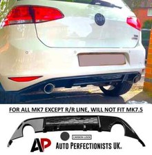 Für VW Golf GTD MK7 Heck Kohlefaser Volant Diffusor Spoiler Lippe Splitter Kit