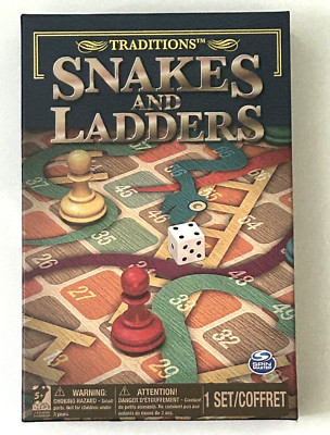 Tratitions Snakes and Ladders Board Game,  Spin Masters, NEW