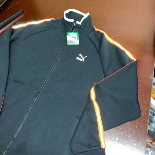 Puma Mens Black Sports Long Sleeves Full Zip Track Jacket Size L, XL, XXL - Picture 2 of 6