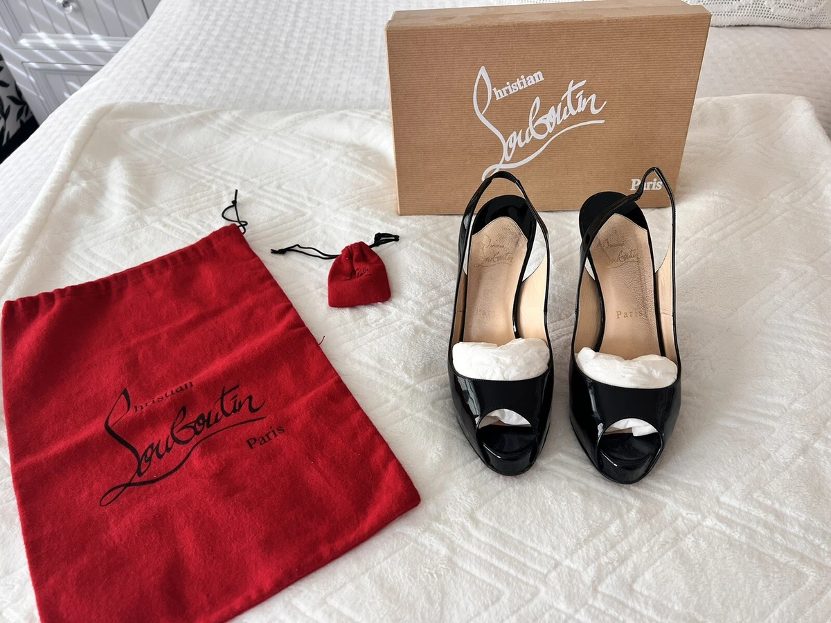 christian louboutin heels 38.5 Very Prive Patent Red Sole Pumps. 