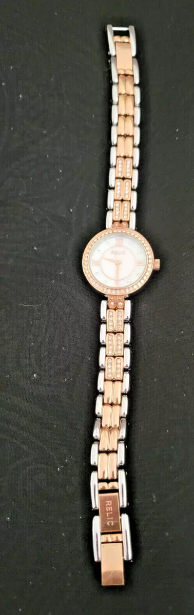 Relic Two-Tone Crystal Bezel Watch NWT Giftable Gold Silver Rhinestone Elegant Relic Two Tone Women main image 2