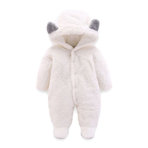 Winter Warm Baby Rompers Cute Overalls Bodysuit Jumpsuit Newborn Fleece Cotton - 第 2/28 張圖片