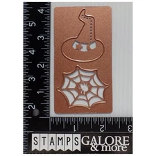 SPELLBINDERS EMBOSSING STENCILING & CUTTING DIES S3012 SPIDER WEB WITCH HAT 1089