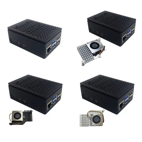 ABS Injection Molded Case Protective Box Optional Official Heatsink Fan for RPI5
