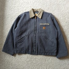 Carhartt Men's Large Vintage J97 Detroit Jacket Blanket Petrol Gray, Lined 2003