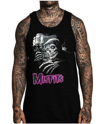 Débardeur Homme Classique Punk Rock – Coton Noir – Tailles S à 5XL – Neuf Sans Étiquette