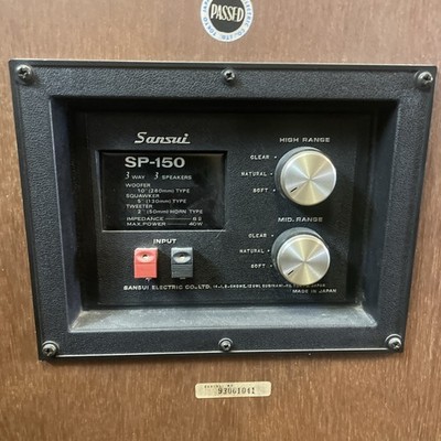 VINTAGE SANSUI PAIR OF LOUDSPEAKERS MODEL SP-150 Parts Or Repair