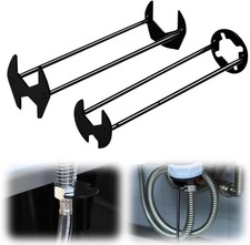 2Pcs Multifunctional Sink Wrench,Faucet Wrench,New Four-jaw Hex Wrench, Basin...