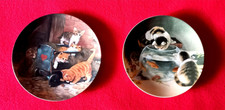 2 Sammelteller Katzen,  Porzellan Wandteller, von Seltmann Weiden & Kaiser