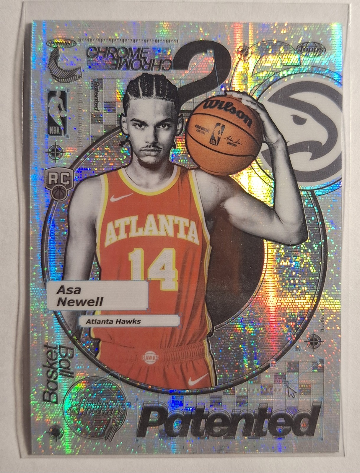 2025-26 Topps Chrome Asa Newell RC Rookie Patented Case Hit SSP