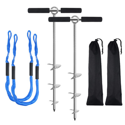 Veithi Sand Anchor For Boat 362 Pack Chromium-Plated Steel Beach Anchor Boat