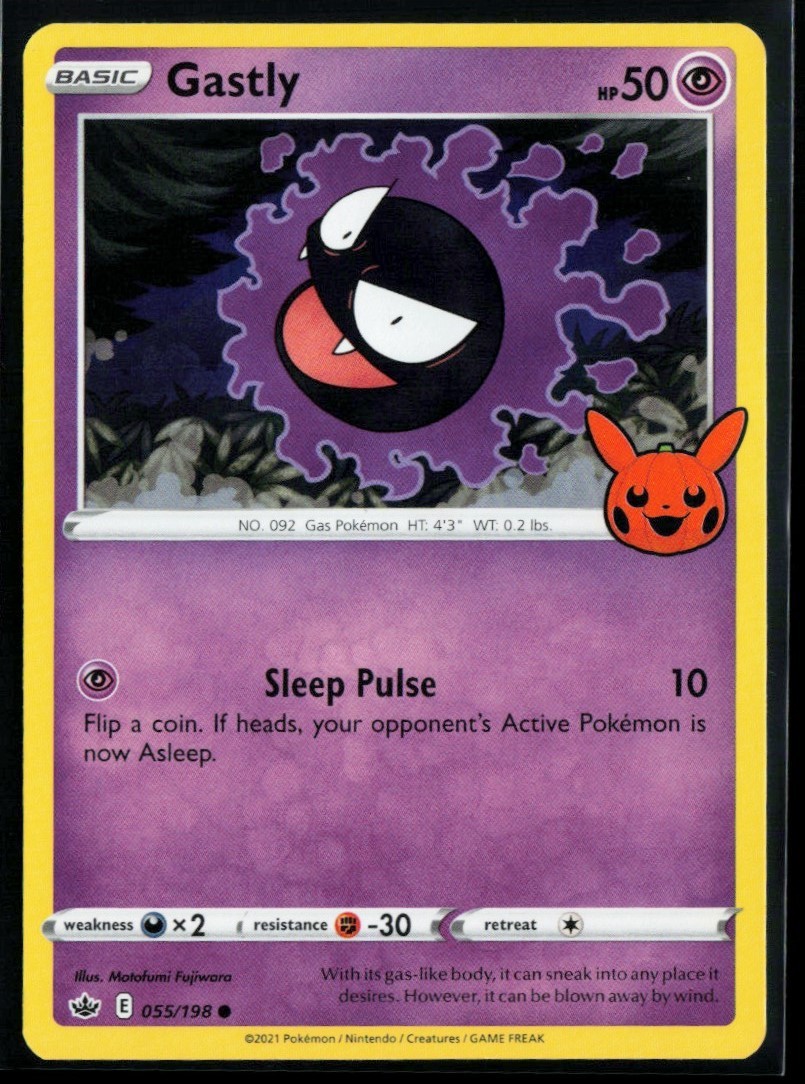 2021 Sword & Shield - Chilling Reign Gastly #55 Non Holo Pokemon Card
