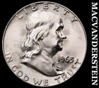1963-D Franklin Half Dollar-Choice Gem BU Splotchy No Reserve #G8619