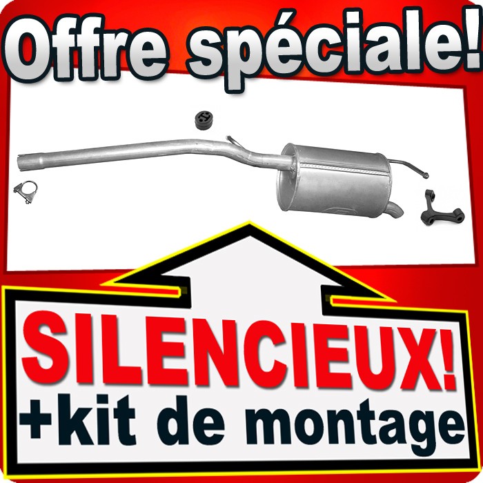 Silencieux arrière VW Caddy 3 1.2 TSi anti-corrosion pour réparer le bruit