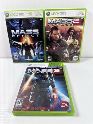 Mass Effect Trilogy Bundle Game Lot 1 2 And 3 (Microsoft Xbox 360, XB360) CIB