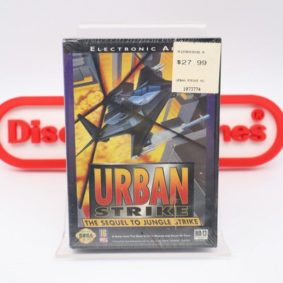 Sega Genesis URBAN STRIKE: THE SEQUEL TO JUNGLE (CLAMSHELL CASE!) NEW Sealed!