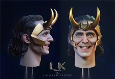 BY-ART BY-T10A 1/6 Tom Hiddleston Head Sculpt Carving For 12" Male Action Figure