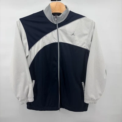 Vintage Nike Air Jordan 20th Anniversary Jumpman Track Jacket Mesh Mens XL Navy - Image 1 of 4