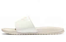 Nike Benassi JDI Rubber Sole Totem Slide Slippers Womens Pink White 618919-021