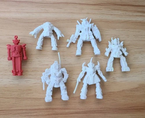 Vintage 80s Gundam Shogun Robots Pencil Topper Lot of 6 Hong Kong Anime Vtg