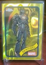 2025 Topps Chrome Marvel Sentinel Yellow Lava Refractor #33
